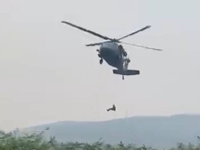 En Cúcuta se realizaron maniobras de descenso para el entrenamiento de soldados. Cortesía
