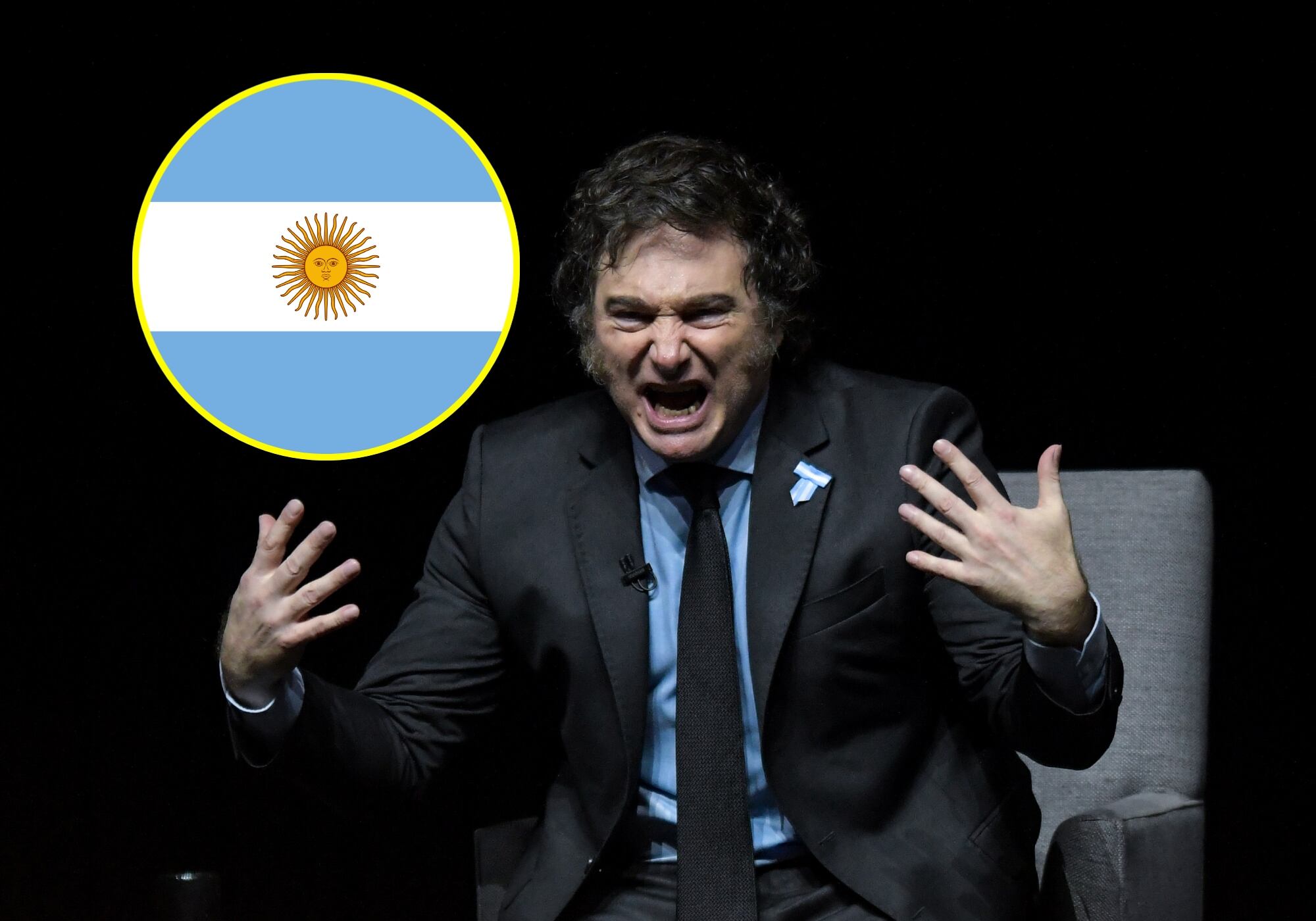 Sondeo reveló que imagen negativa de Milei subió  a 63 % a tres semanas de comicios en Argentina. Foto: Getty Images.