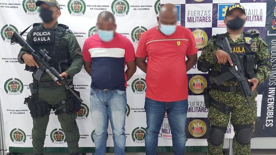 Los capturados se hacían pasar como integrantes del Clan del Golfo. Foto: Cortesía