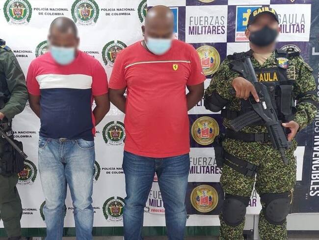 Los capturados se hacían pasar como integrantes del Clan del Golfo. Foto: Cortesía