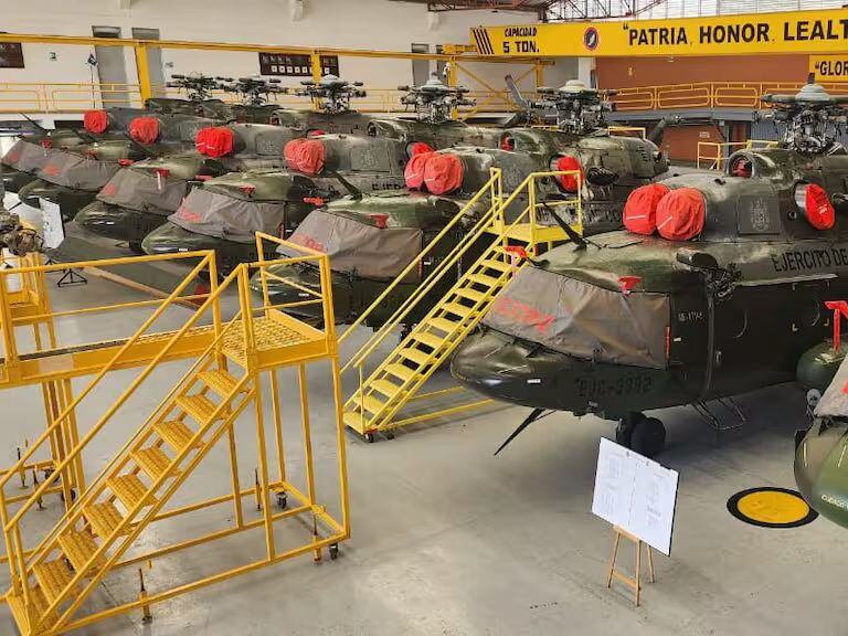 Helicópteros de las Fuerzas Militares. Foto: Cortesía.