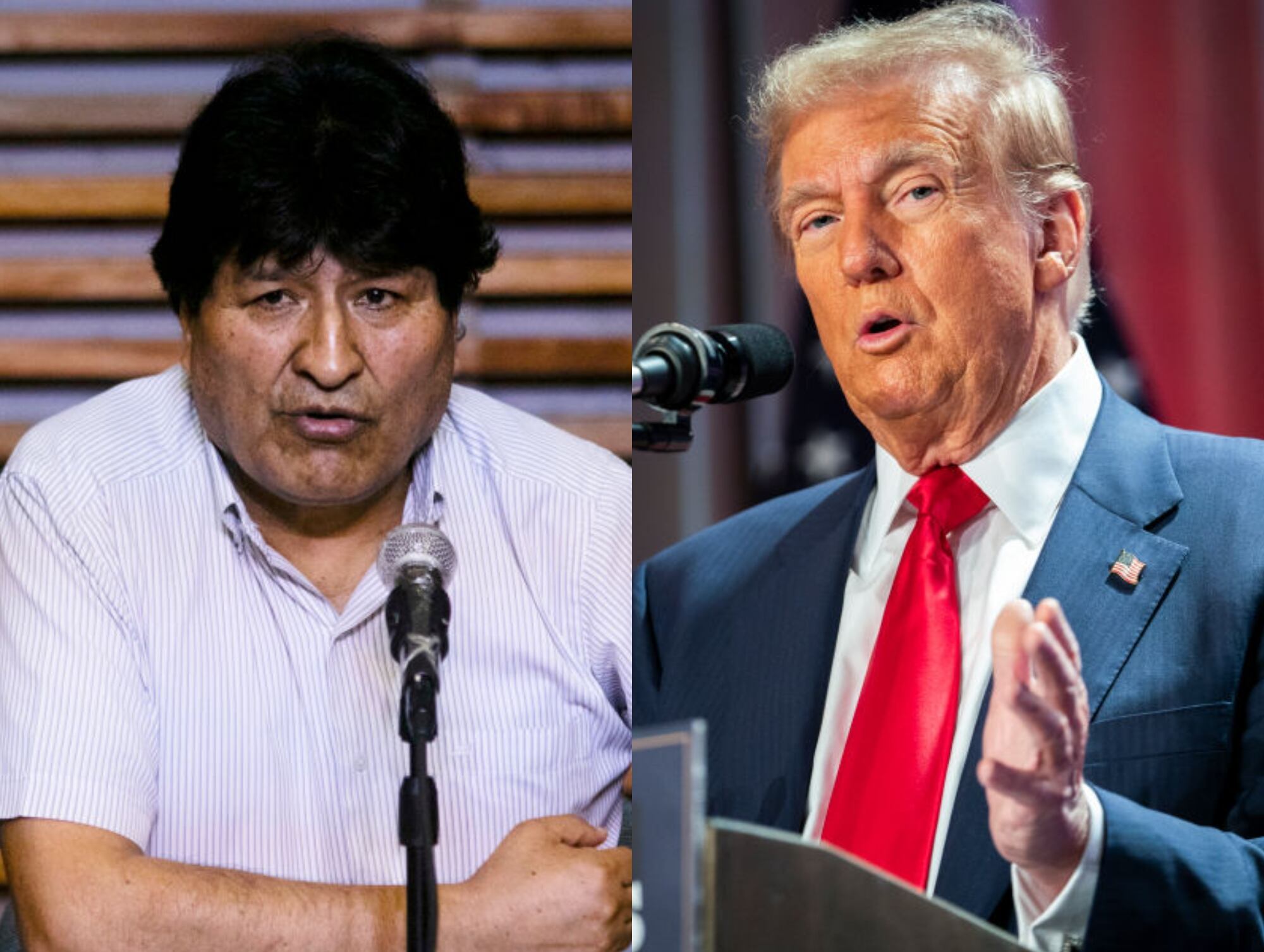 Evo Morales. I Foto: Ricardo Ceppi/Getty Images. Donald Trump. I Foto: Allison Robbert-Pool/Getty Images.