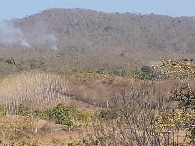 Los incendios siguen afectando a la zona conocida como Bajo grande. Foto: Cortesía