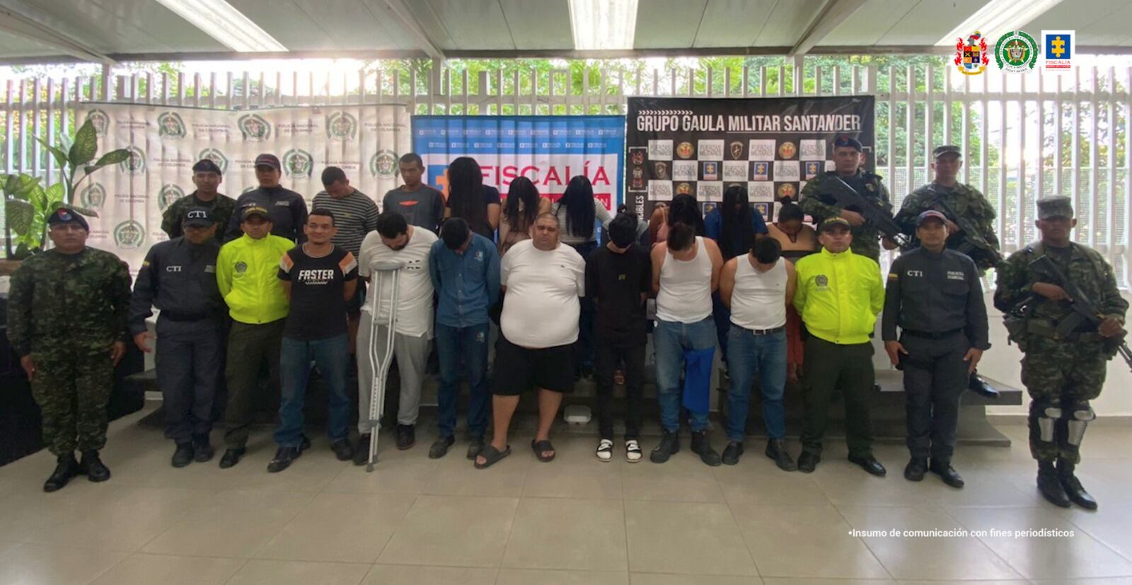 Desarticulan banda criminal que creaba empresas falsas para defraudar bancos. Foto: Fiscalía.