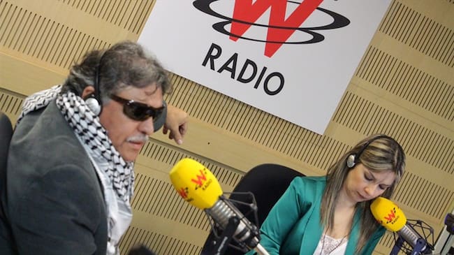 Jesús Santrich en La W. Foto: La W con Vicky Dávila