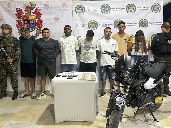 Capturados en la operación ‘Atamante’/ Policía Metropolitana de Santa Marta