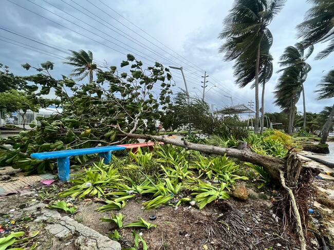 Paso de Julia en San Andrés. (Photo by MICHAEL AREVALO/AFP via Getty Images)