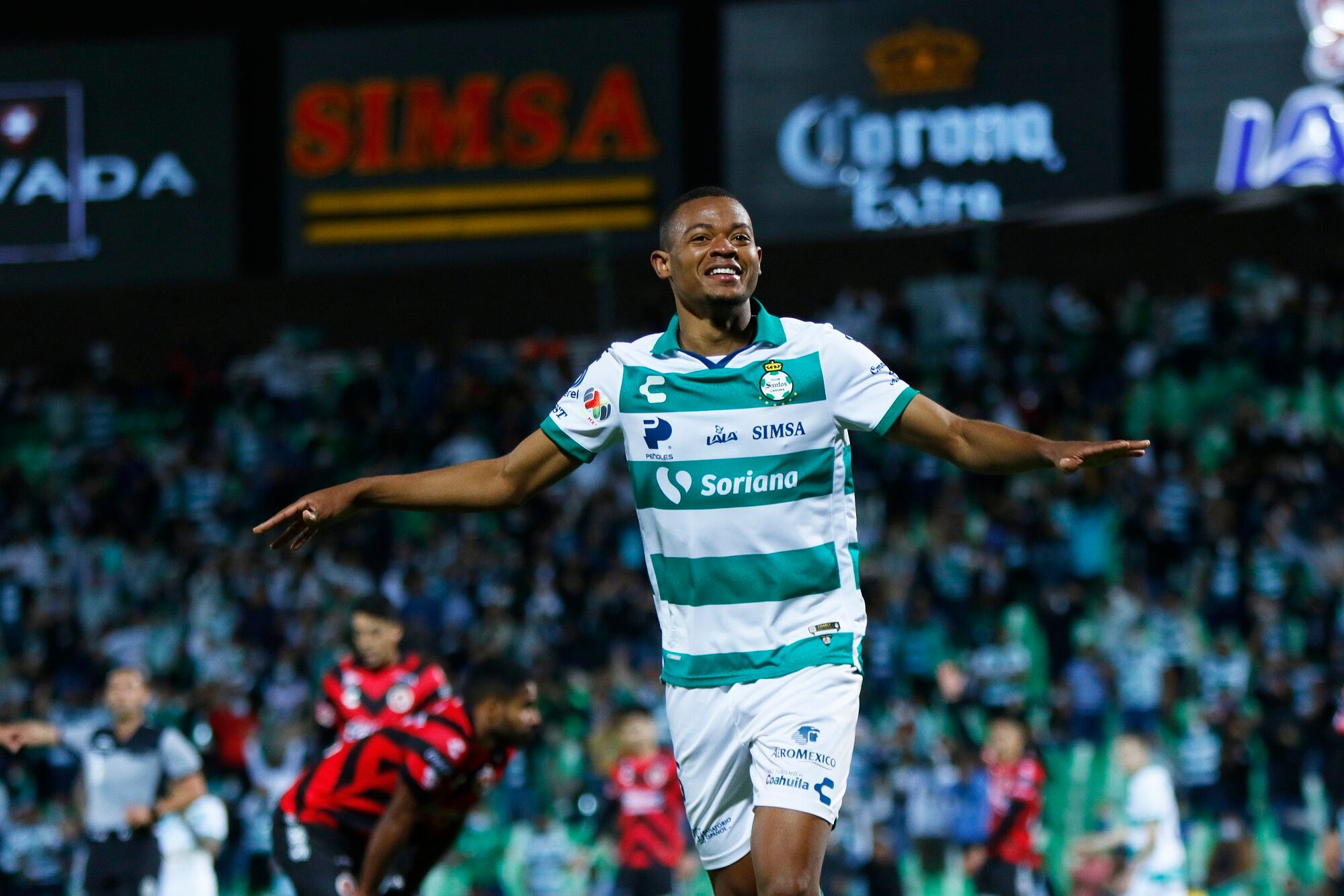 Harold Preciado celebrando un gol en el Santos Laguna (Photo by Armando Marin/Jam Media/Getty Images)