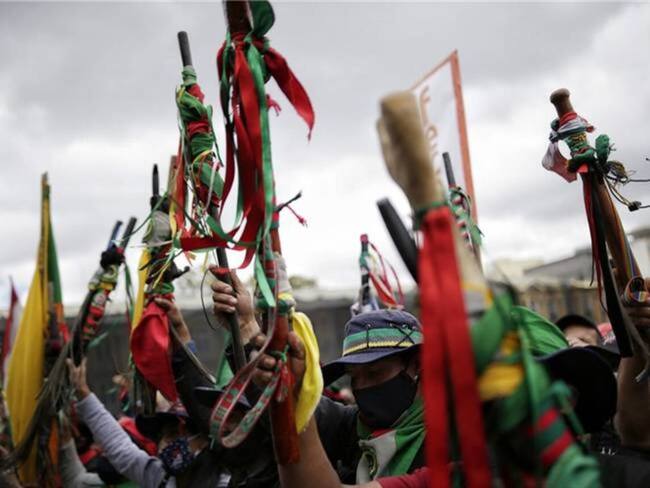 Marcha de indígenas y afros en Risaralda/ Foto: Colprensa