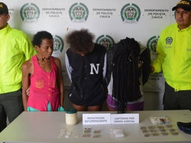 Capturan a tres integrantes de la banda ‘Los Palenques’ en Puerto Tejada, Cauca. Foto: Policía Nacional