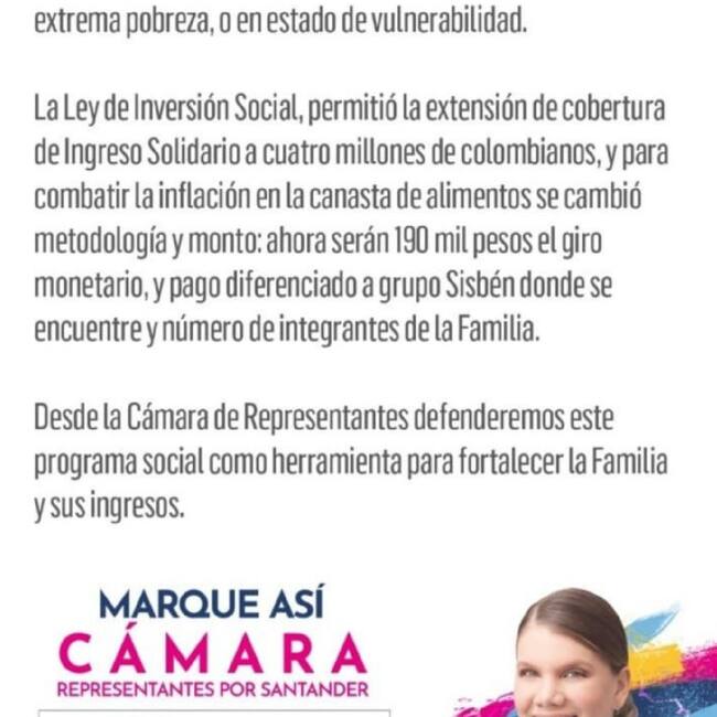 Ingreso Solidario/ Cortesía