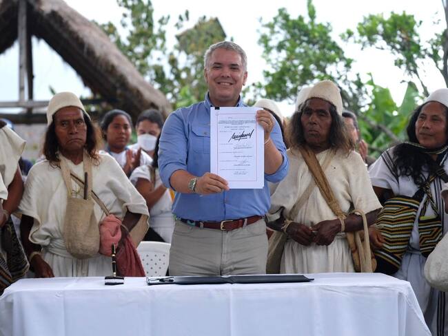 Iván Duque, presidente de Colombia, sancionó la ley de acción climática. Foto: Cortesía Presidencia