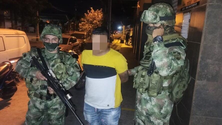 Alias Sarria fue capturado en el casco urbano del municipio de Corinto . Foto: