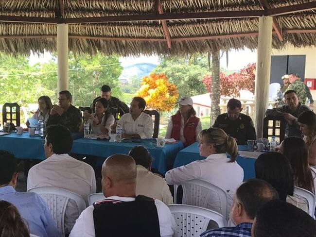 Nuevamente, mineros del nordeste, Gobierno y GranColombiaGold buscarán una salida al paro. Foto: Gobernación de Antioquia