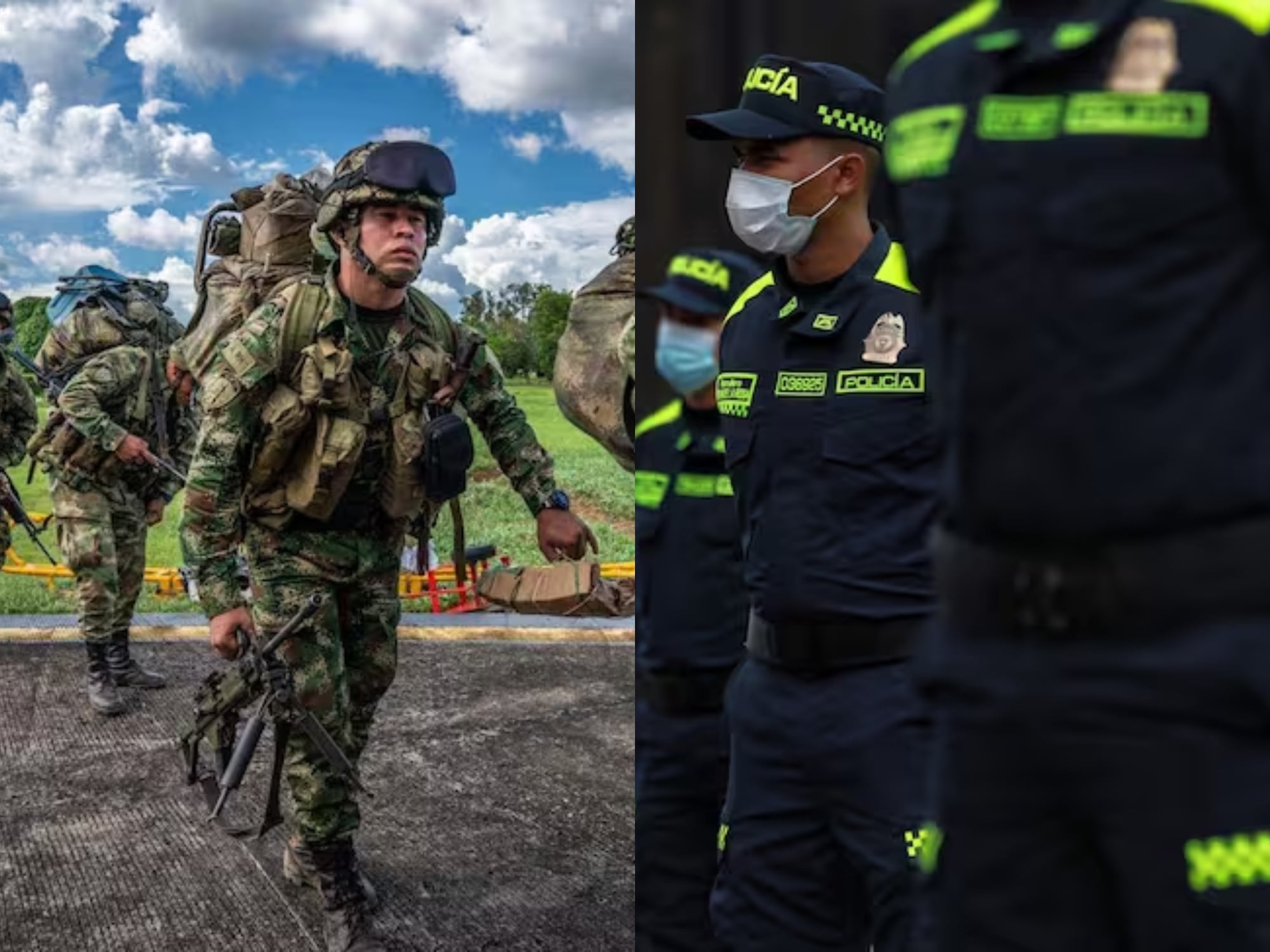 Ejército y Policía. Diferencia de rangos.