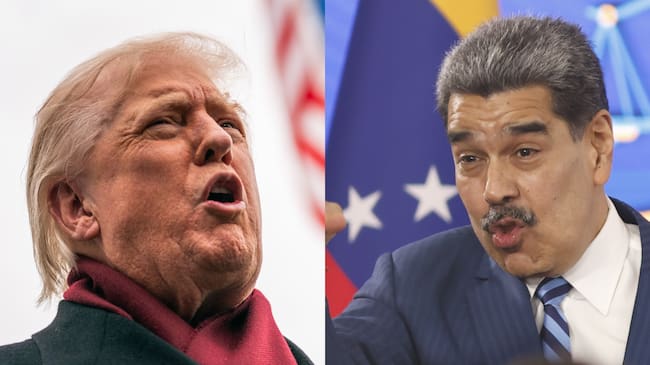 Donald Trump. FOTO: Allison Robbert/For The Washington Post via Getty Images. // Nicolás Maduro. FOTO: Pedro Mattey/Anadolu via Getty Images