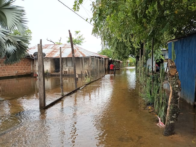 Inundaciones en Majagual, Sucre. Foto: La W/Claudia Hernández.