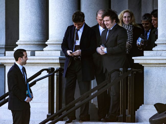 Javier Milei en la Casa Blanca. EFE/EPA/JIM LO SCALZO