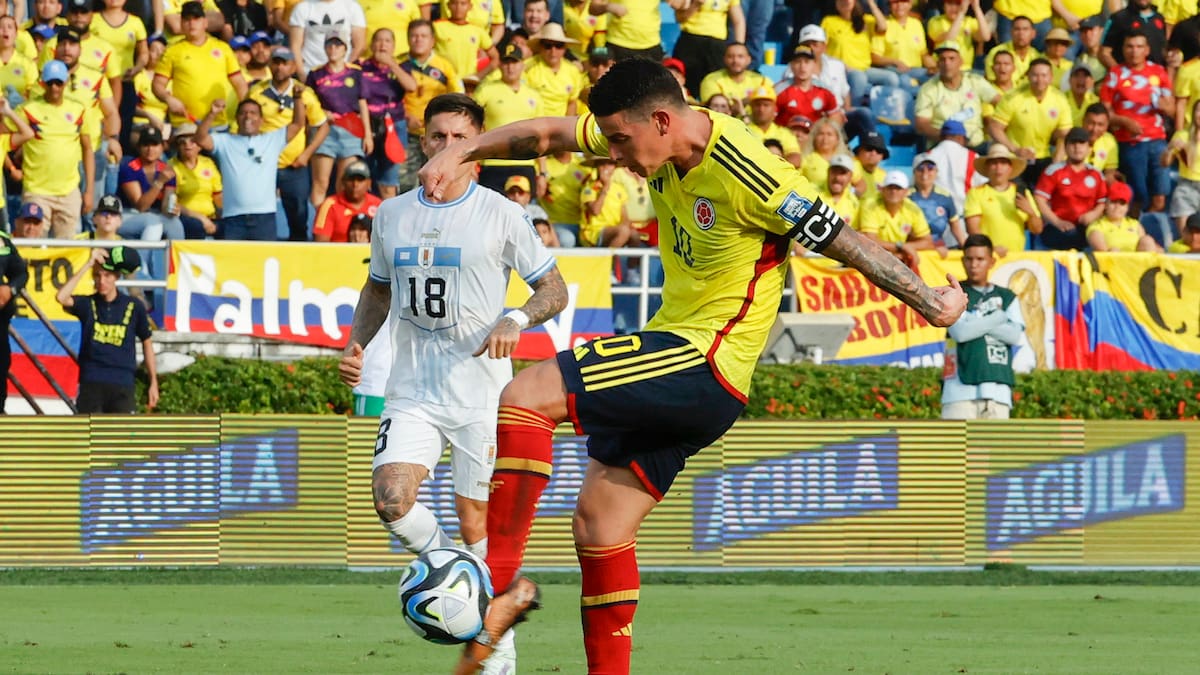 ¿Un clásico? Nuevo golazo de James Rodríguez a Uruguay