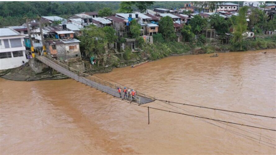 Inundaciones en Lloró Chocó. Foto: Invías