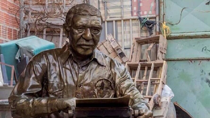 Esta es la obra del escultor Otto Arteta Bonivento que ha causado comentarios. Foto: Cortesía: Óscar Noriega