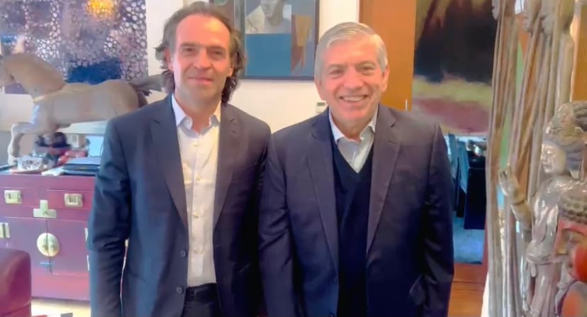 Federico Gutierrez y Cesar Gaviria. Foto: Pantallazo vídeo del Partido Liberal