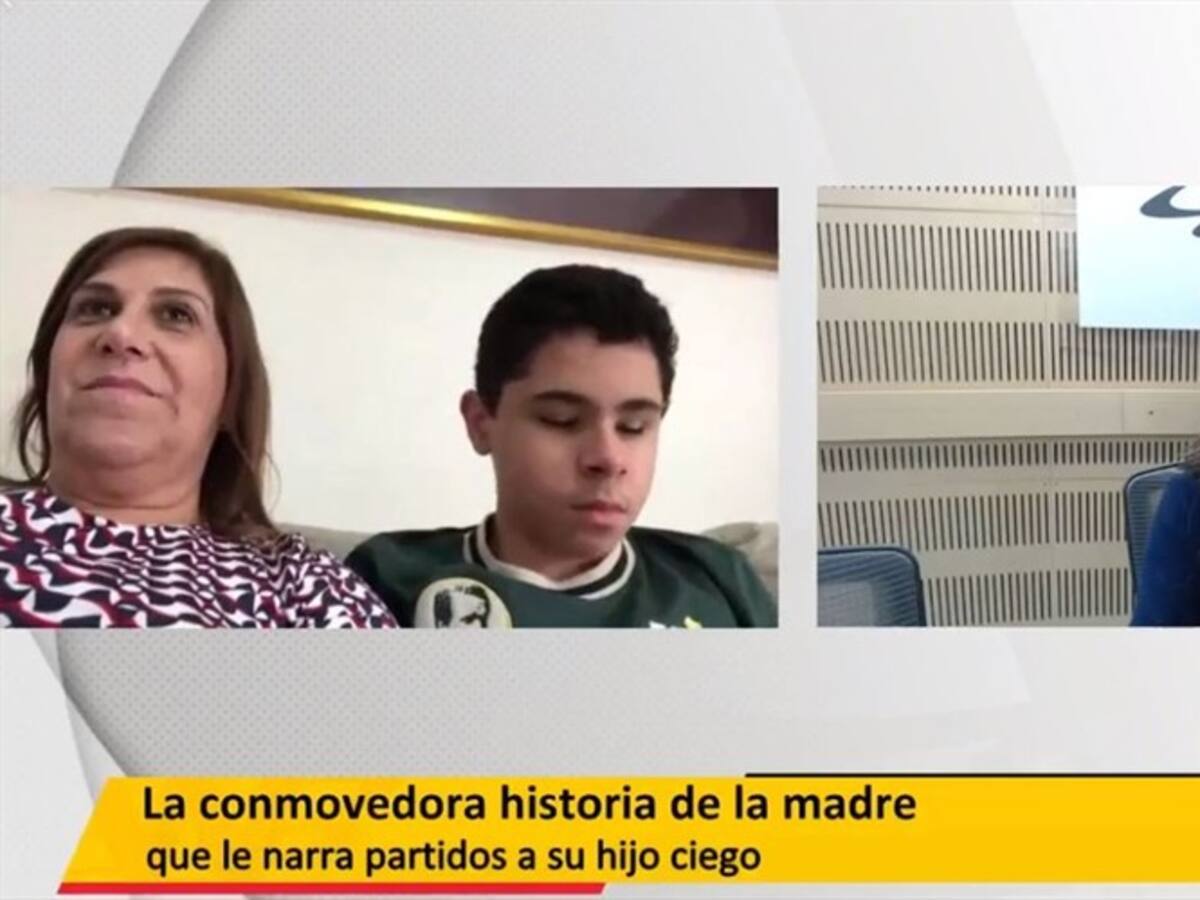 La conmovedora historia de la madre que le narra los partidos a su hijo invidente