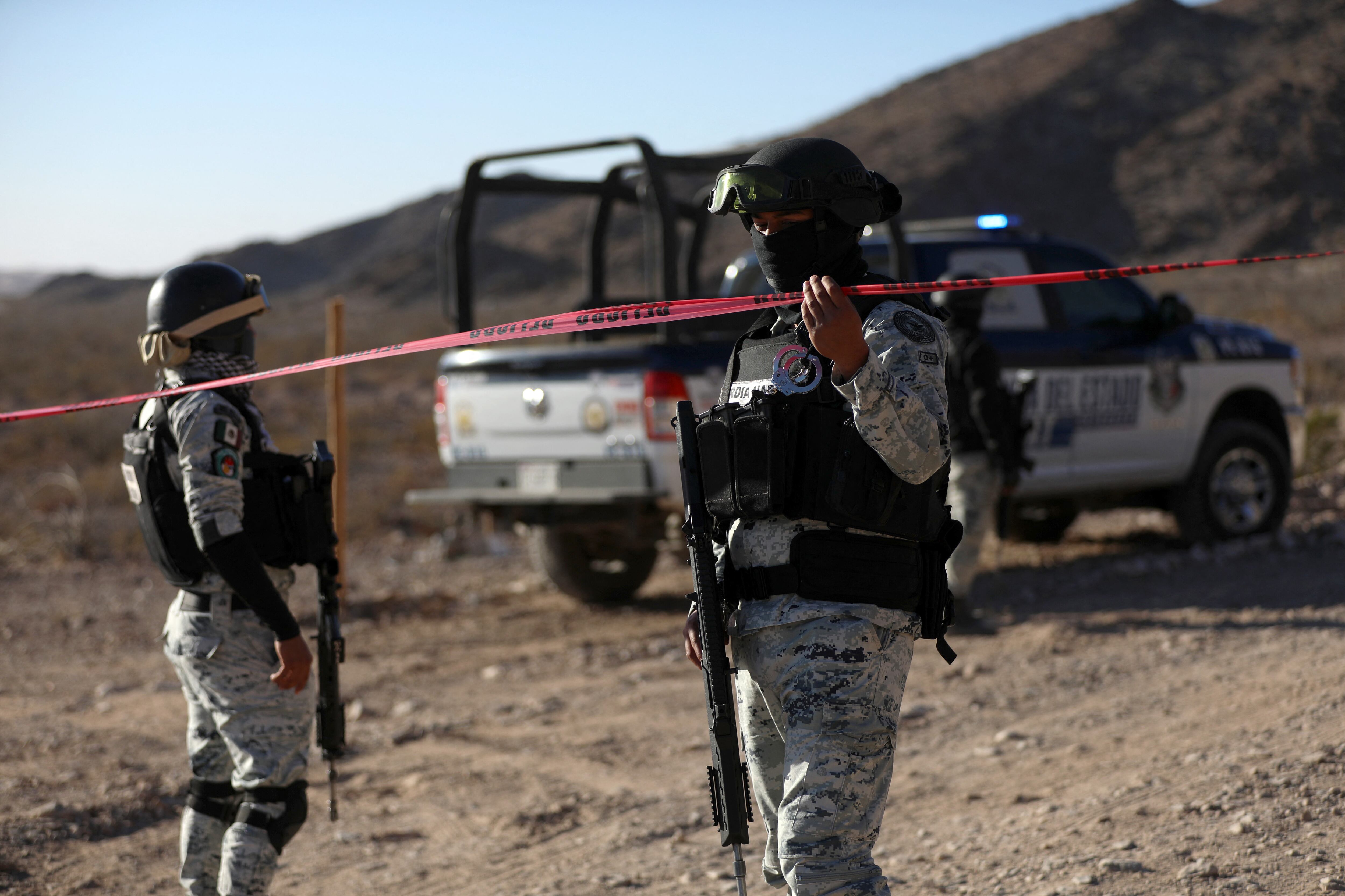Miembros de la Guardia Nacional de México. FOTO: HERIKA MARTINEZ/AFP vía Getty Images.
