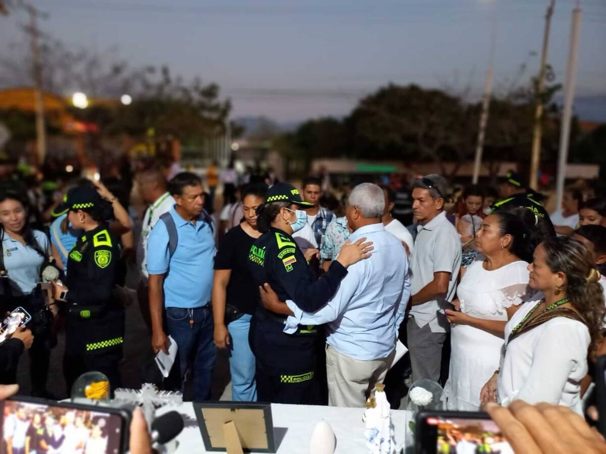Policía de Santa Marta homenajeó al uniformado asesinado en medio de un atraco