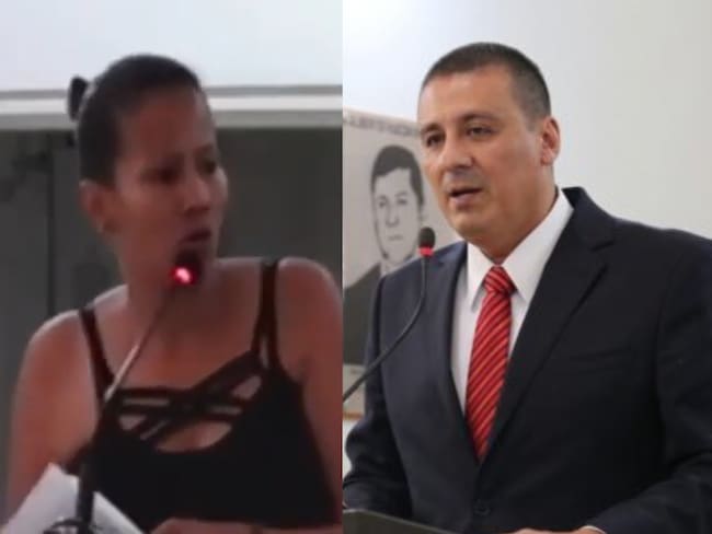 Diana Gancino, lideresa social y Javier Ayala, presidente del Consejo de Bucaramanga | Crédito: Consejo de Bucaramanga