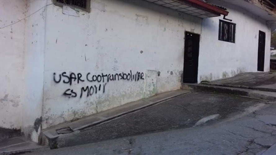 Las amenazas a través de panfletos y llamadas generaron la suspensión de las actividades. Foto: Cortesía Sucesos Cauca