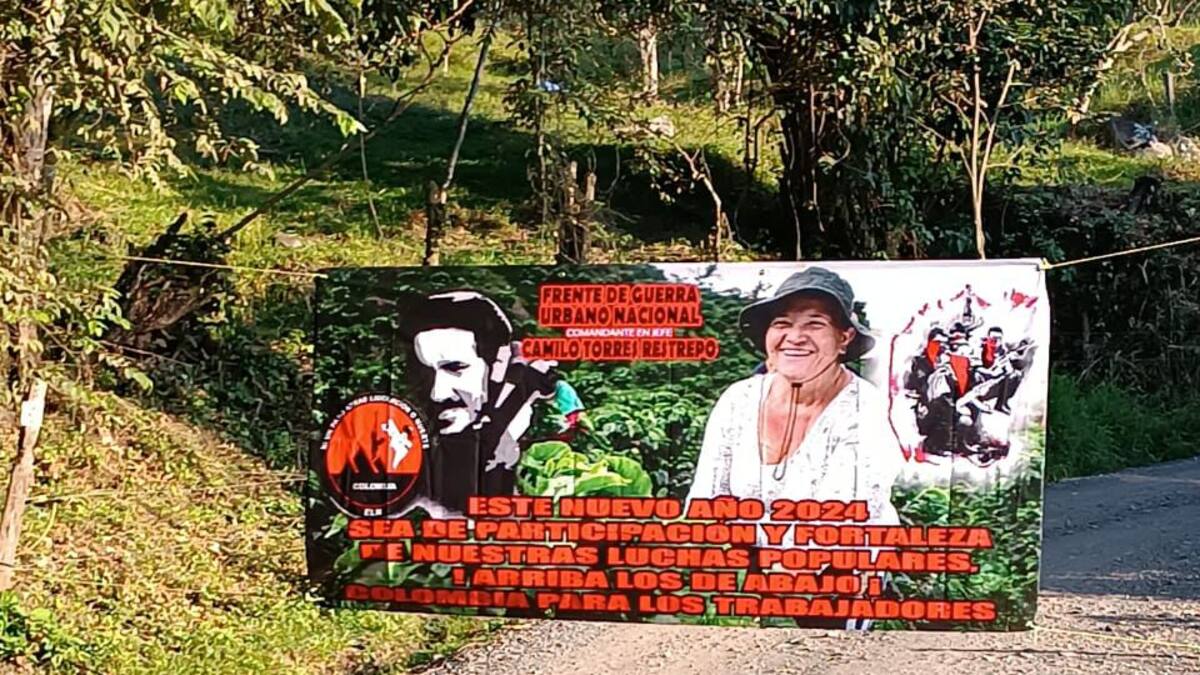 ELN instaló pancartas en vías de Norte de Santander