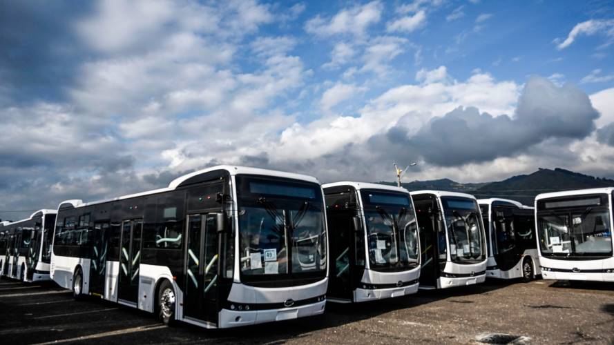 Buses eléctricos Colombia. Créditos: Getty Images