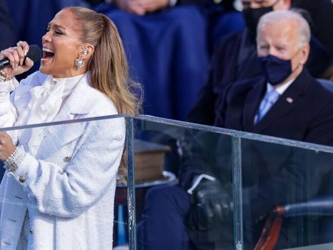 Jennifer López en la posesión de Joe Biden. Foto: Getty Images