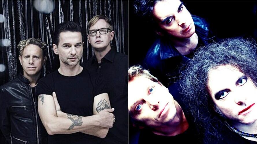 Depeche Mode y The Cure. Foto: Sitios oficiales: www.depechemode.com/ y http://www.thecure.com/