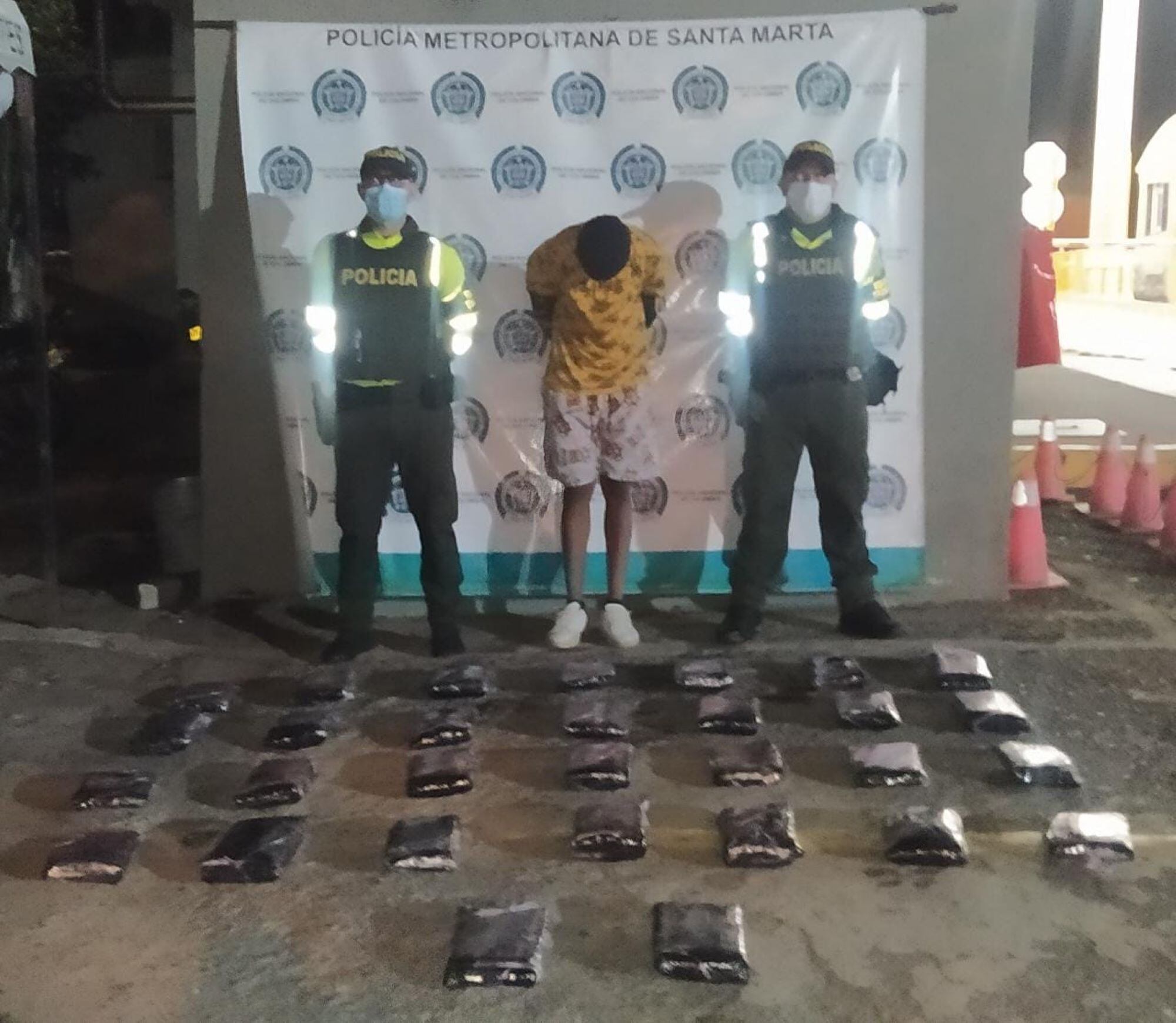 Un hombre de 32 años fue aprehendido/ Policía Metropolitana de Santa Marta