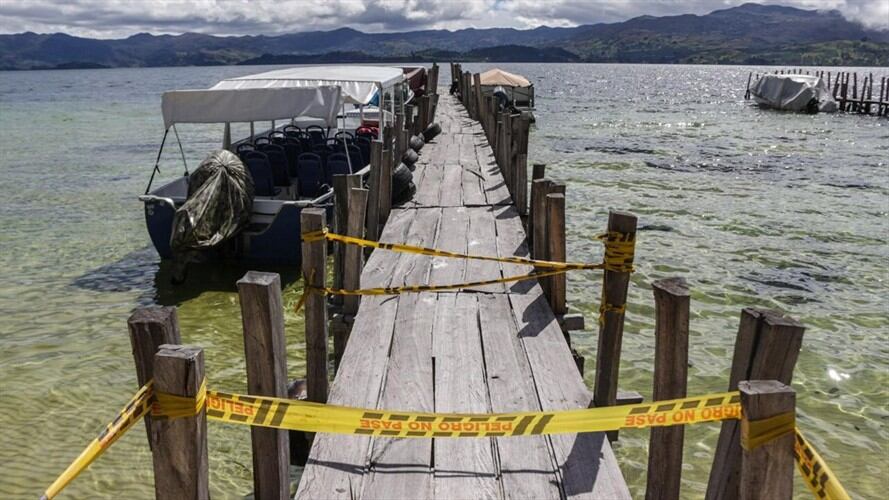 También se está interviniendo la vía de acceso al sitio turístico.. Foto: Corpoboyacá
