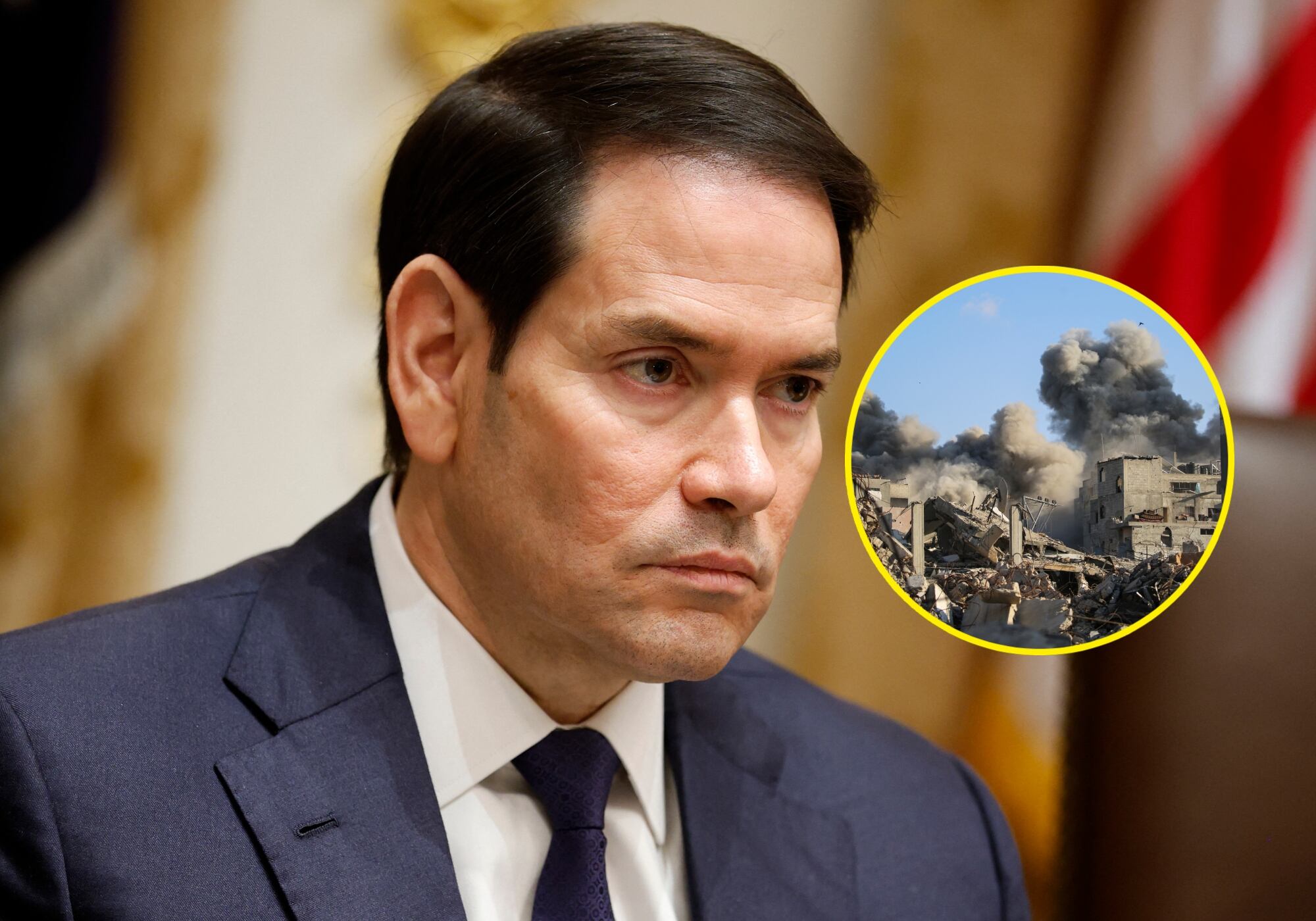 Marco Rubio, Gaza. Fotos: AFP.