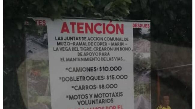 Anuncio sobre el bono solidario. Foto: Suministrada.