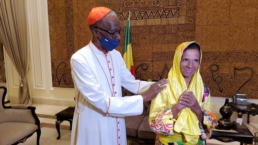 Gloria Cecilia Narváez, monja colombiana, agradeció al papa Francisco y al presidente Duque por su liberación. Foto: Colprensa