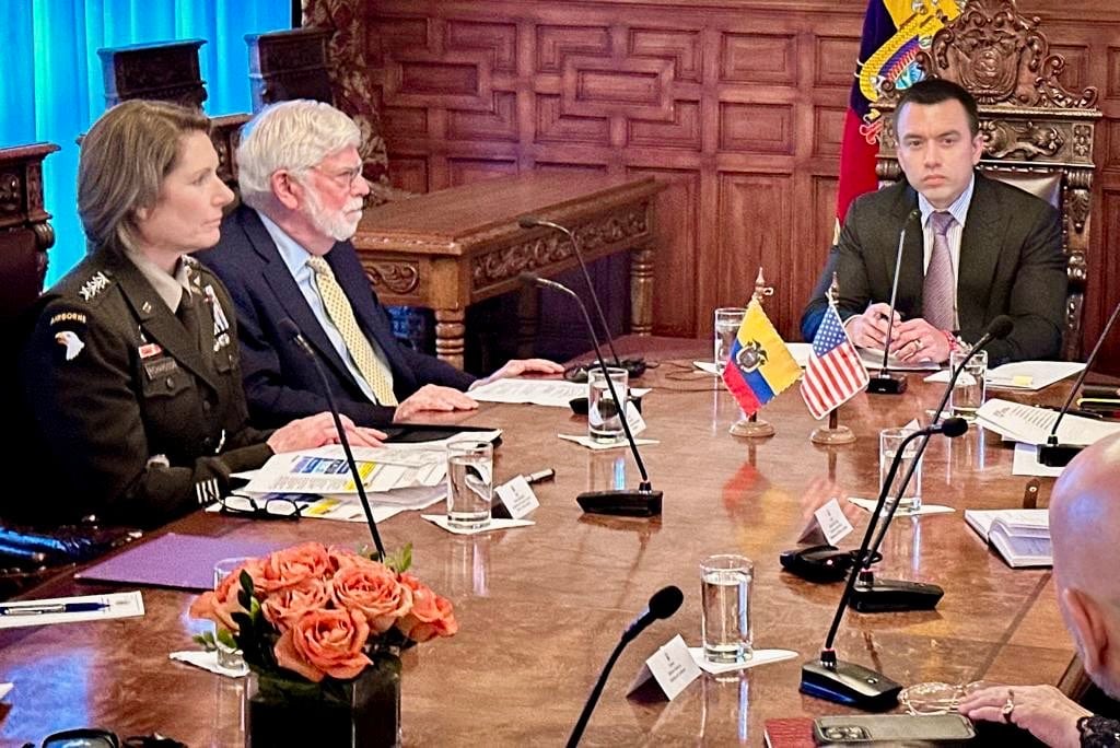 Reunión de altos funcionarios de EE.UU. con el presidente de Ecuador. Foto: cortesía a Juan Esteban Silva.