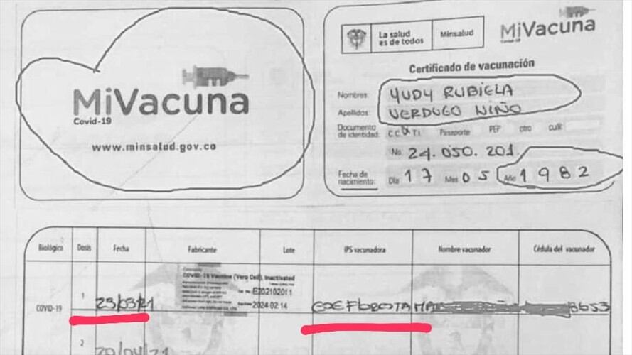 Se trata de una abogada de 38 años de edad. Sin embargo, el alcalde Wilmar Rincón, asegura que se trata de una funcionaria que trabaja dentro de la ESE de Floresta y al igual que el personal de servic. Foto: Suministrada
