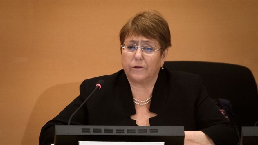 La Alta Comisionada de la ONU para los Derechos Humanos Michelle Bachelet resaltó la importancia del informe de la Jurisdicción Especial de Paz. Foto: Getty Images / FABRICE COFFRINI