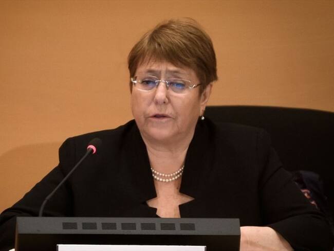 La Alta Comisionada de la ONU para los Derechos Humanos Michelle Bachelet resaltó la importancia del informe de la Jurisdicción Especial de Paz. Foto: Getty Images / FABRICE COFFRINI