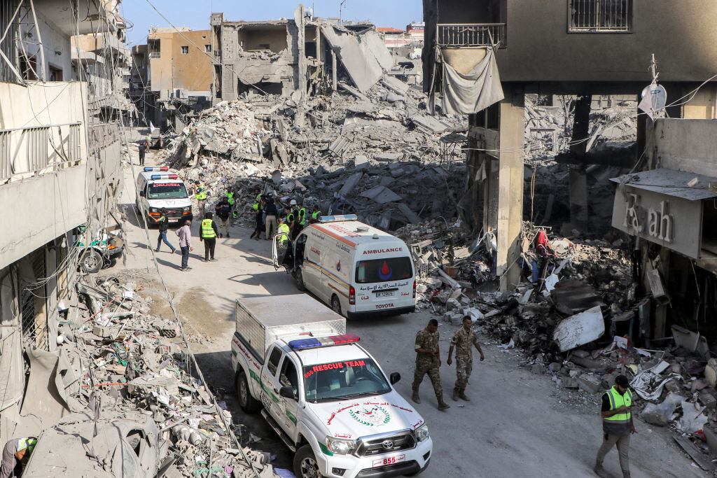 Bombardeo en Qana. I Foto: BILAL KASHMAR/AFP via Getty Images.