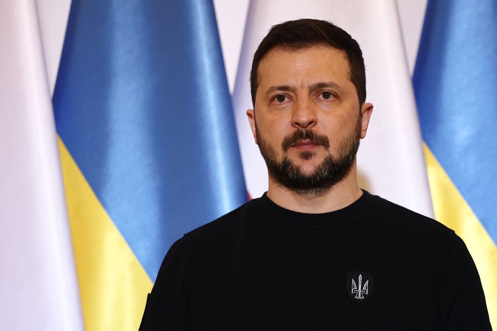 Volodymyr Zelensky. (Photo by Jakub Porzycki/NurPhoto via Getty Images)