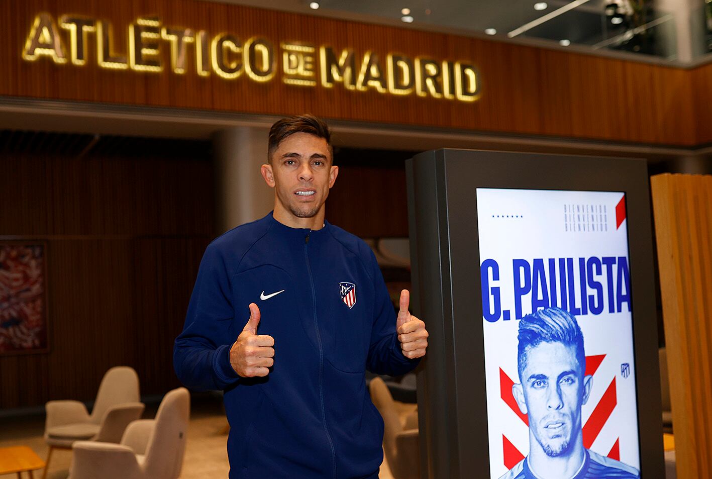 Atlético de Madrid fichó a Gabriel Paulista hasta final de temporada. Foto: Twitter Atlético de Madrid.