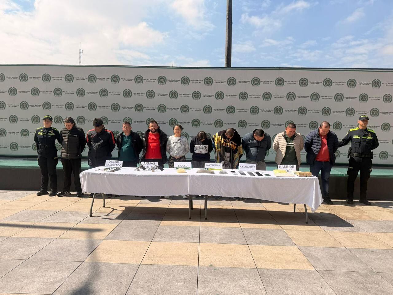 Captura de banda  ‘Scarface’ en Bogotá. Foto: Policía