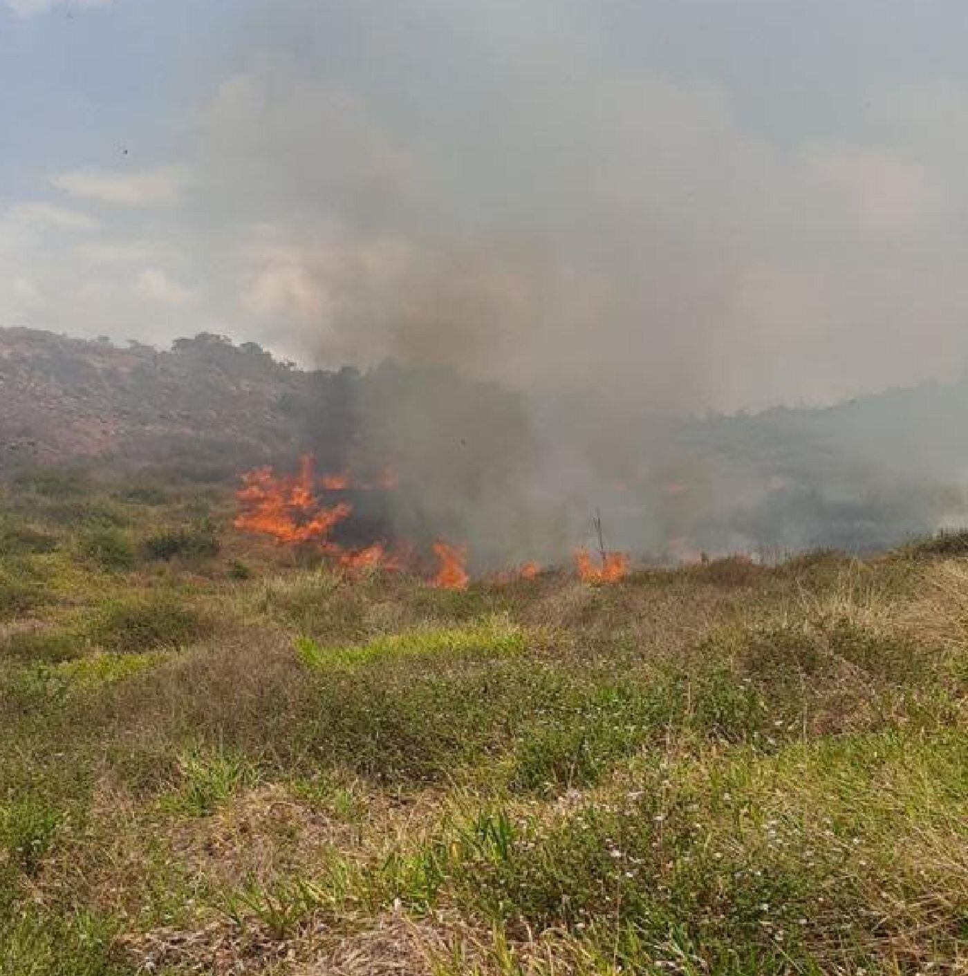 Incendio/ cortesía Bomberos Floridablanca