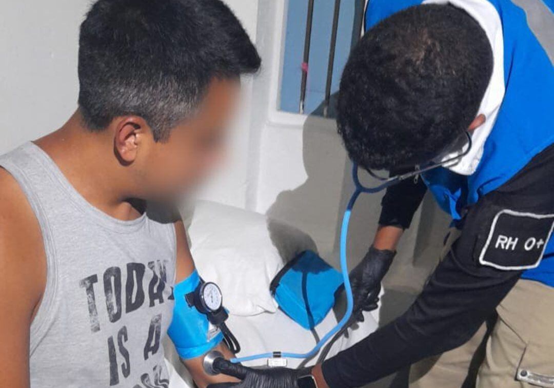 El extranjero fue atendido por personal de salud del Distrito en el hotel en el que se hospedaba. Crédito: Cortesía.